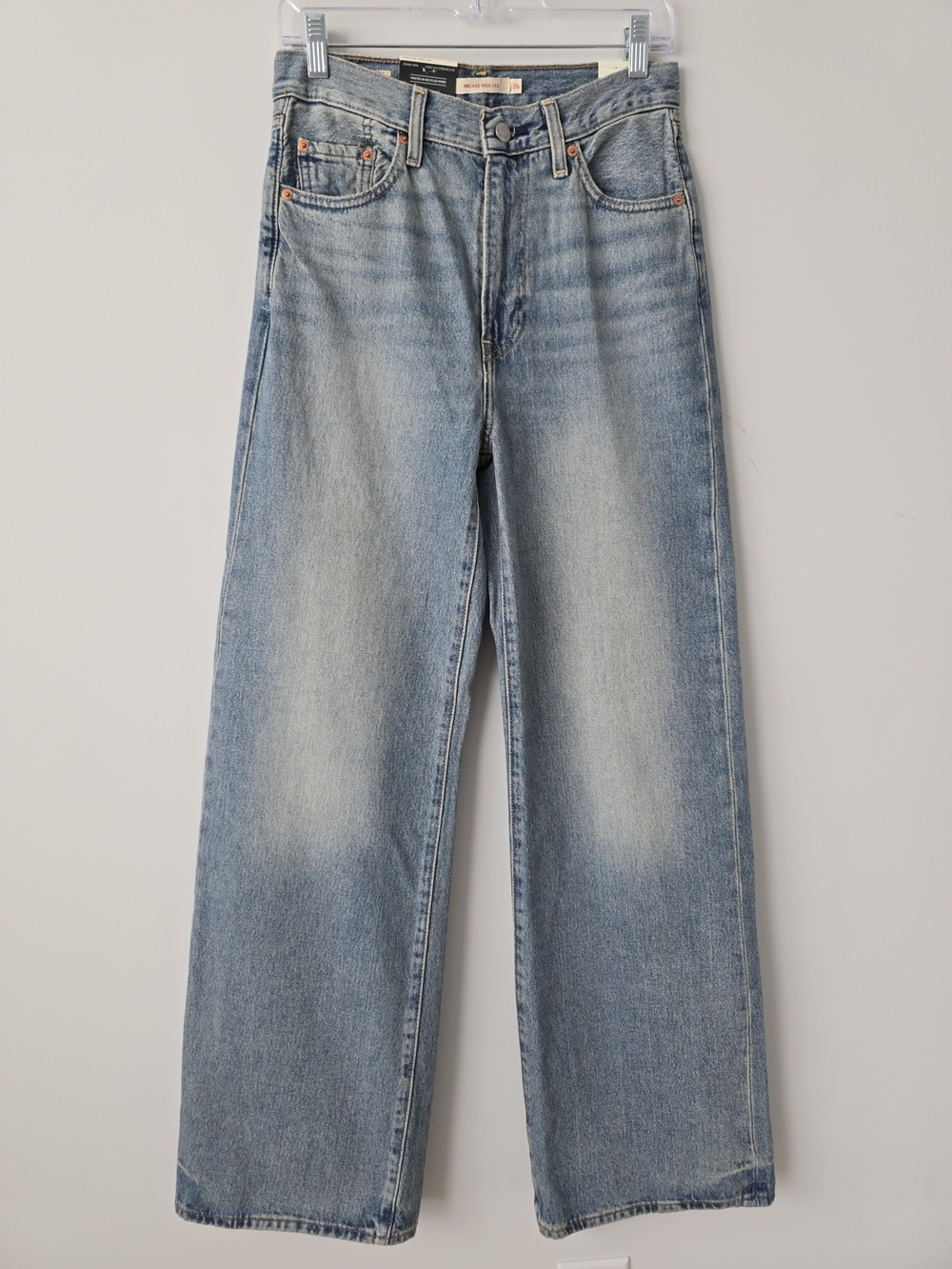 Levi's Premium Ribcage High Risev Wide Leg Jeans 26 Med Wash NWT